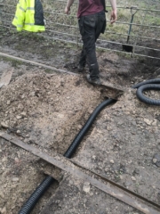 Installing new drainage on 1st reservation